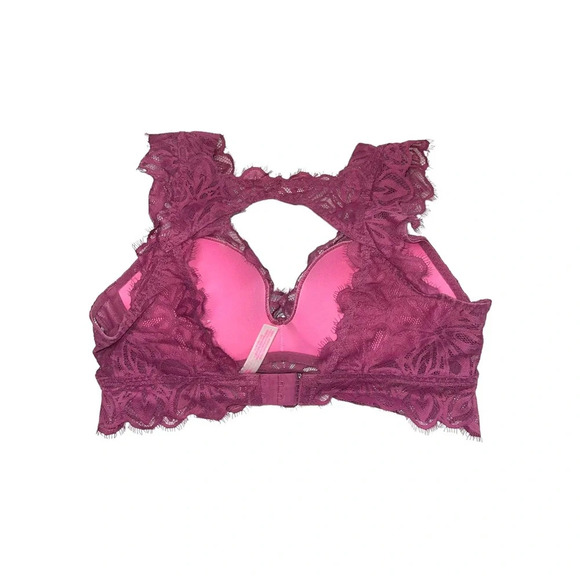 PINK Victoria’s Secret Date Push-up Bralette in Magenta Lace Small Women’s - Picture 5 of 11